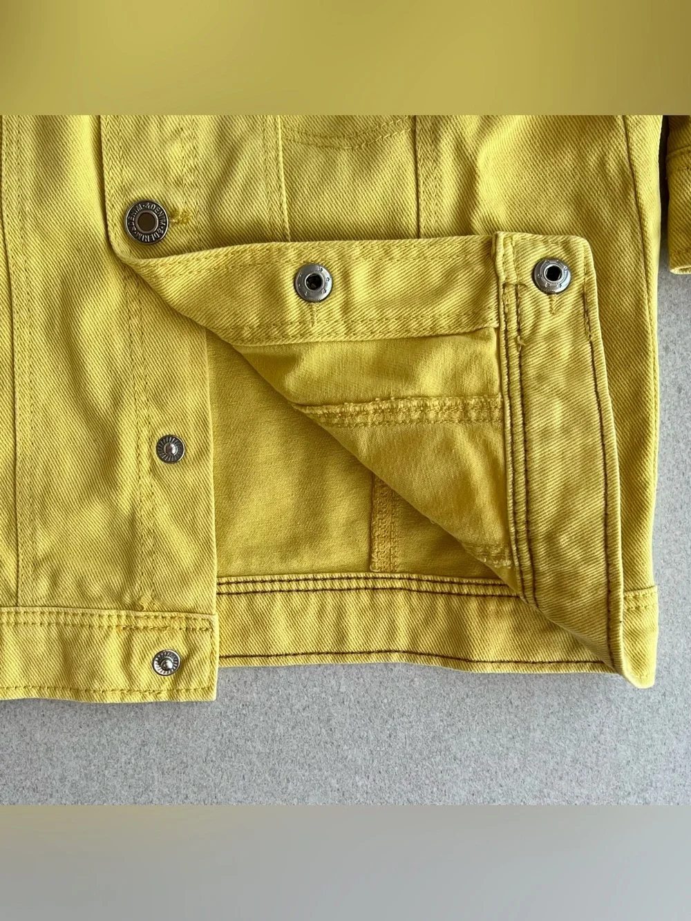 H&M Kids Yellow Denim Jacket, Size 7-8